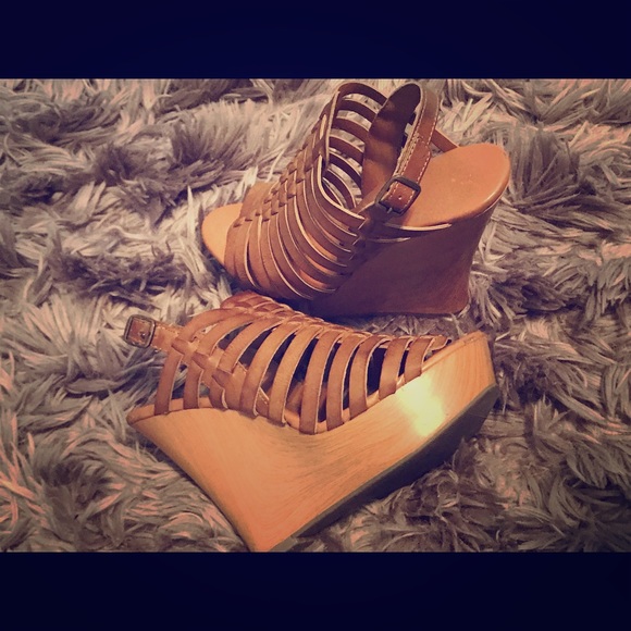 Mossimo Supply Co. Shoes - Cognac sandal wedges